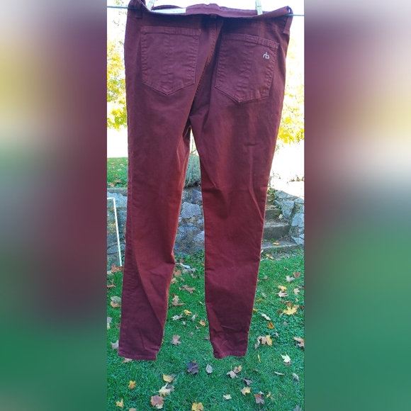 Rag and Bone burgundy skinny zipper capris size 26 - Picture 4 of 8
